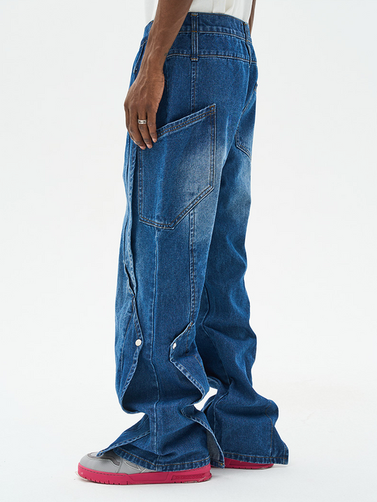 Harsh and Cruel Layered Washed Denim