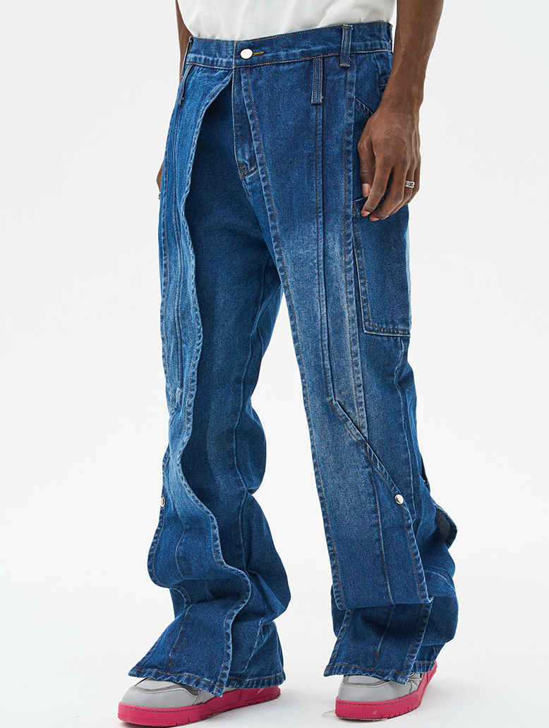 Harsh and Cruel Layered Washed Denim