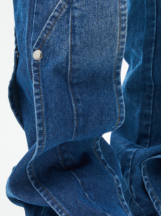 Harsh and Cruel Layered Washed Denim