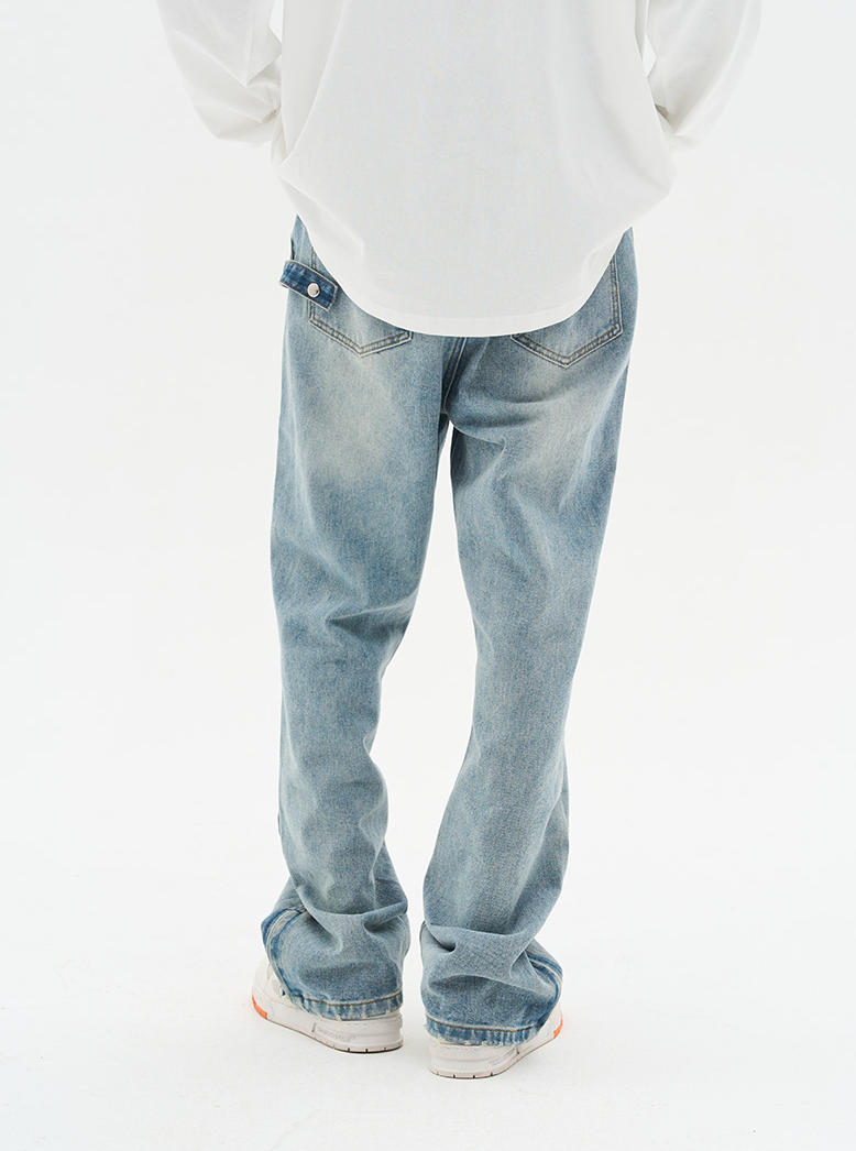 Harsh and Cruel Micro Flared Distressed Denim