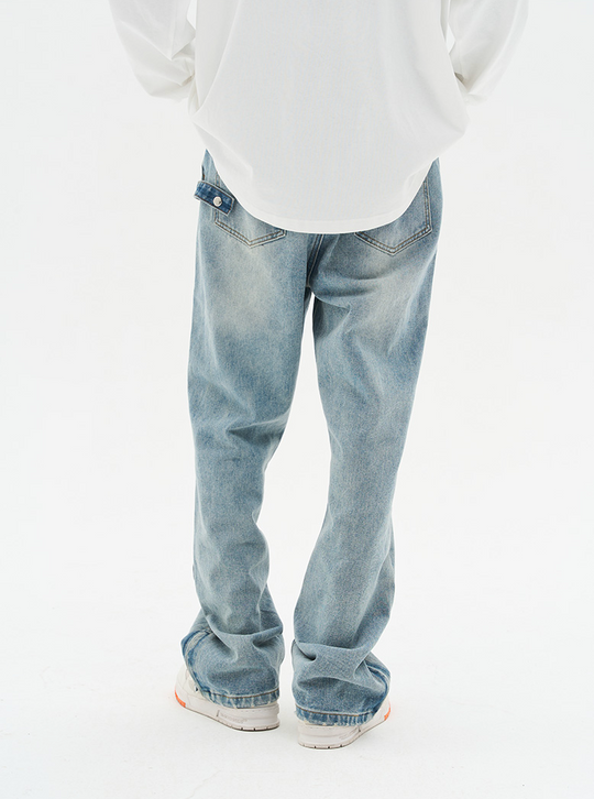 Harsh and Cruel Micro Flared Distressed Denim