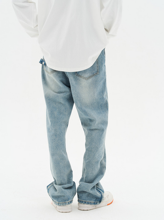 Harsh and Cruel Micro Flared Distressed Denim