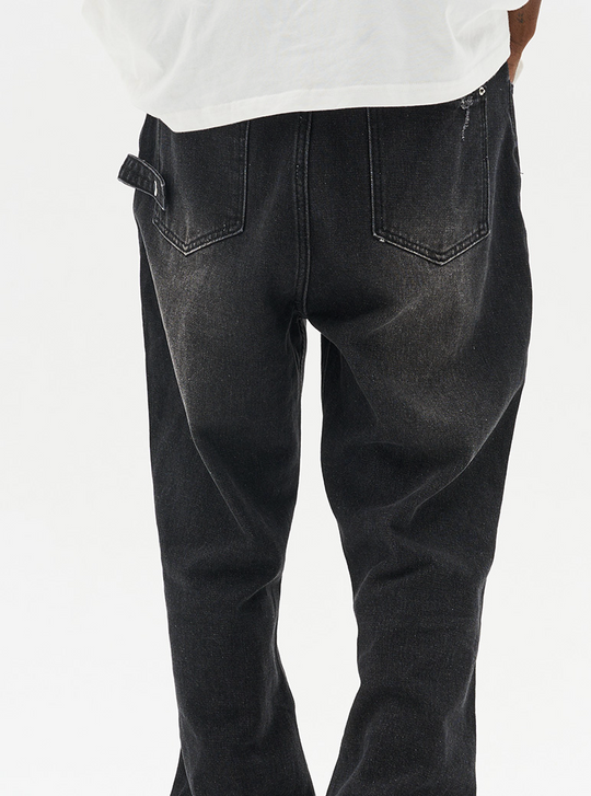 Harsh and Cruel Micro Flared Distressed Denim