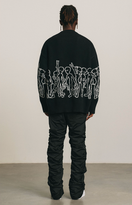 ANTIDOTE Pleated Nylon Zipper Pants