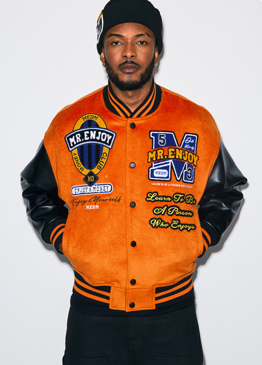 MEDM Patchwork Embroidered Baseball Jacket