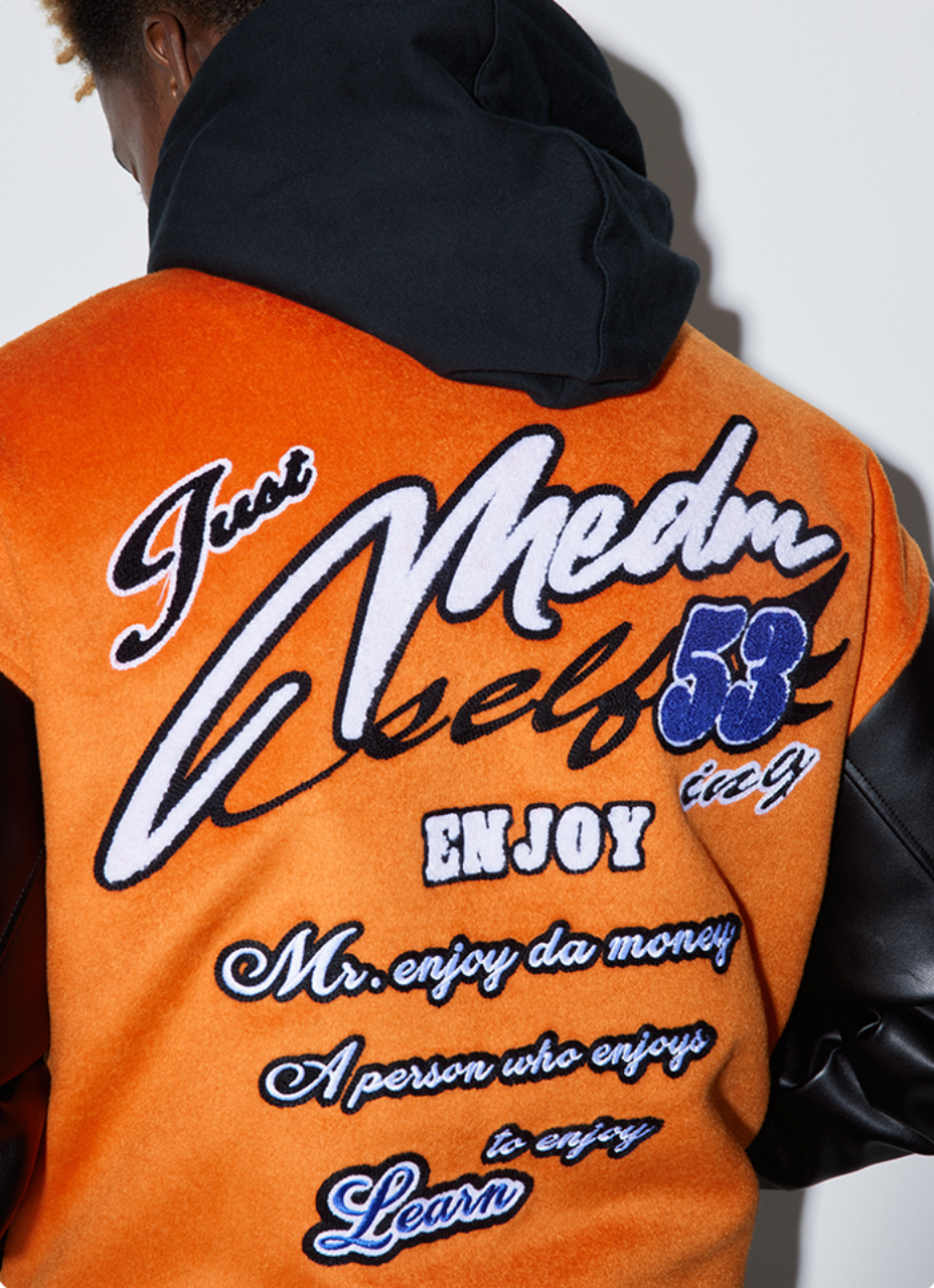 MEDM Patchwork Embroidered Baseball Jacket