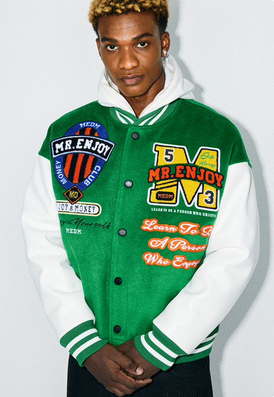 MEDM Patchwork Embroidered Baseball Jacket