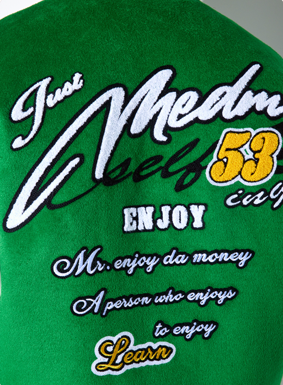 MEDM Patchwork Embroidered Baseball Jacket