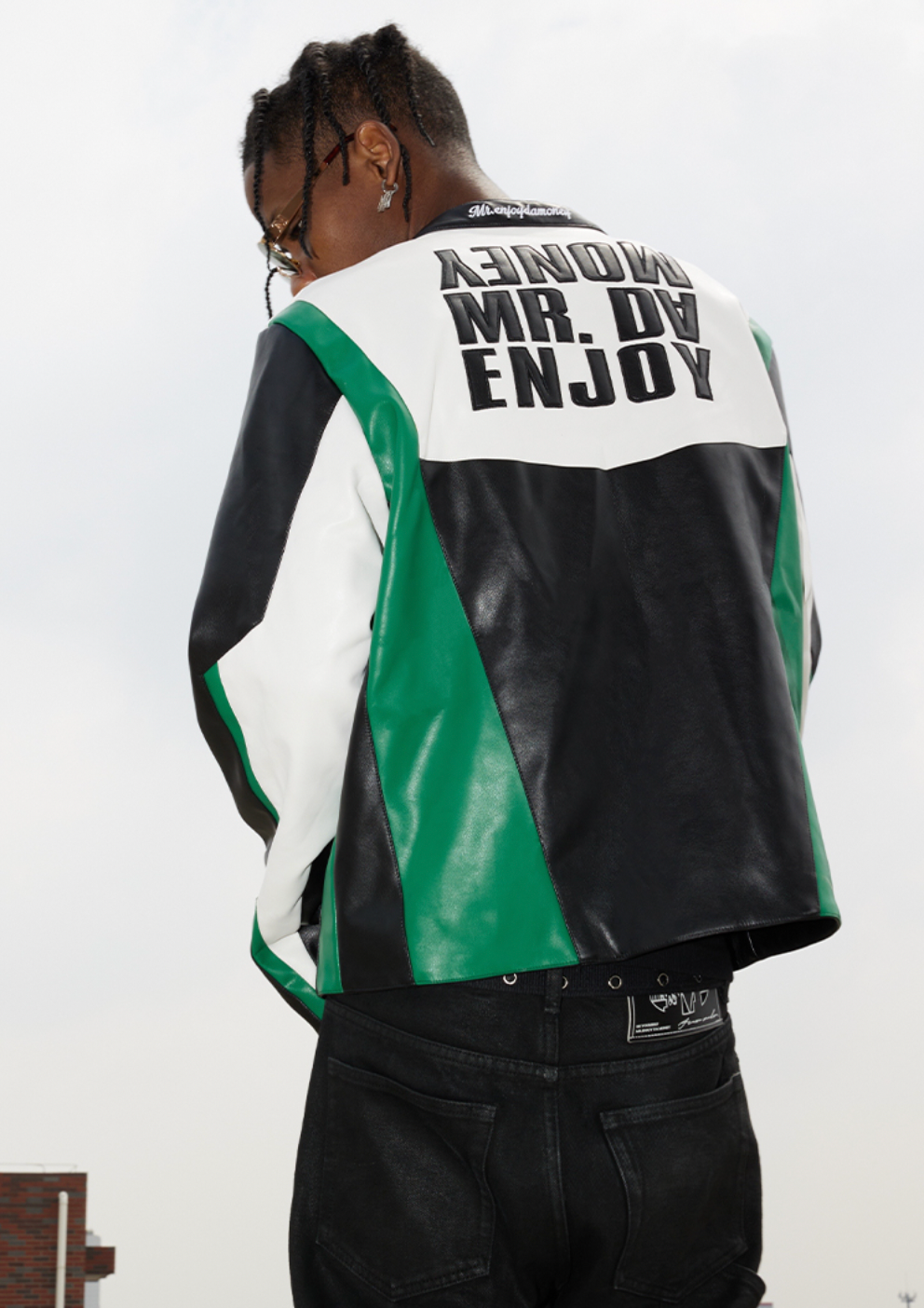 MEDM 3D Deconstruction PU Leather Motorcycle Racing Jacket