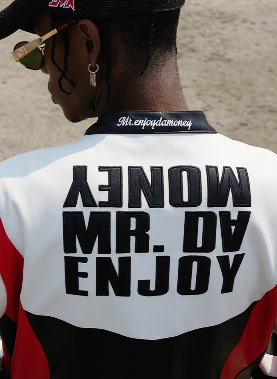 MEDM 3D Deconstruction PU Leather Motorcycle Racing Jacket