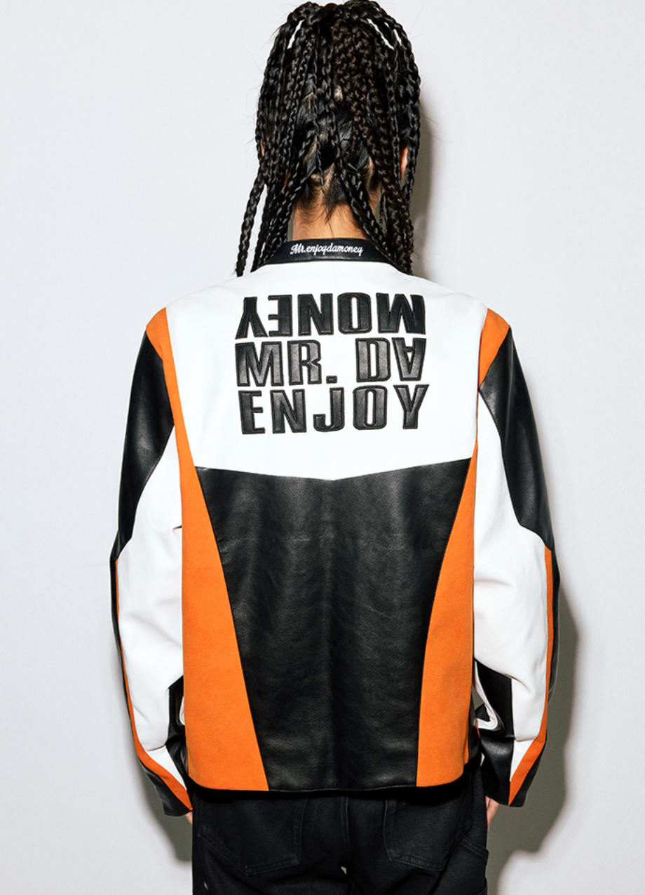 MEDM 3D Deconstruction PU Leather Motorcycle Racing Jacket