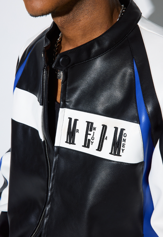 MEDM 3D Deconstruction PU Leather Motorcycle Racing Jacket