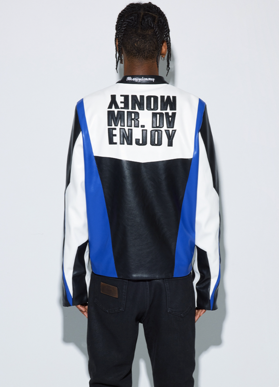 MEDM 3D Deconstruction PU Leather Motorcycle Racing Jacket