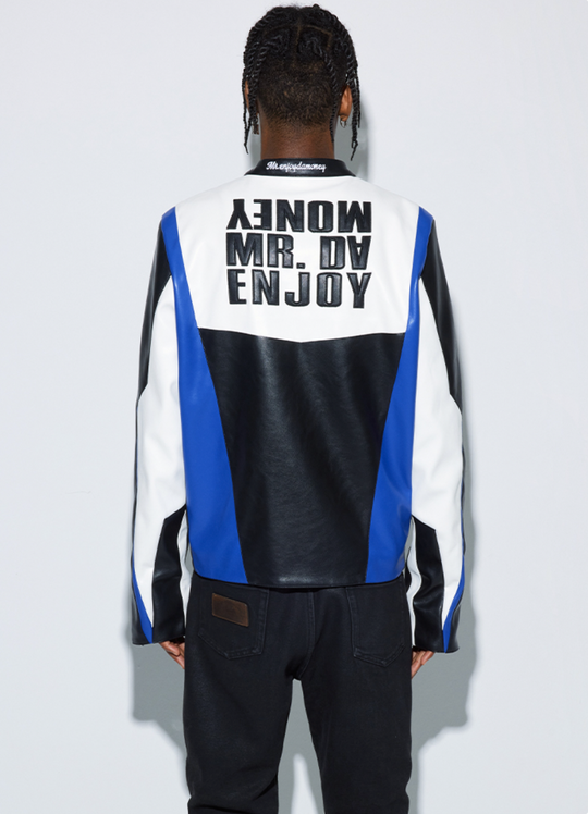 MEDM 3D Deconstruction PU Leather Motorcycle Racing Jacket