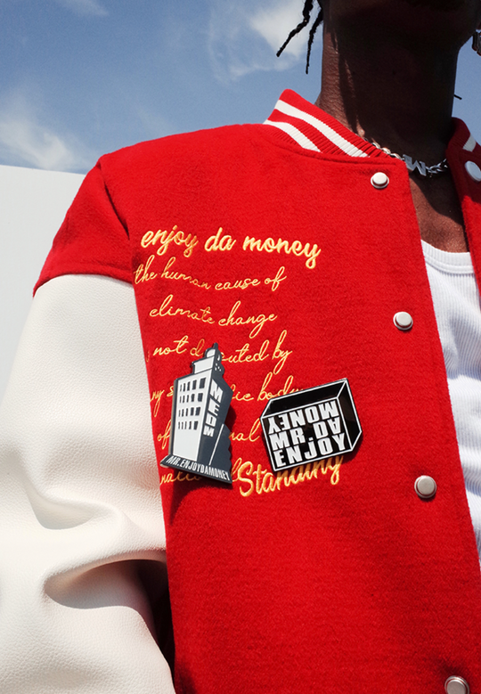 MEDM Metal Badge Spell 3D Embroidery Baseball Jacket