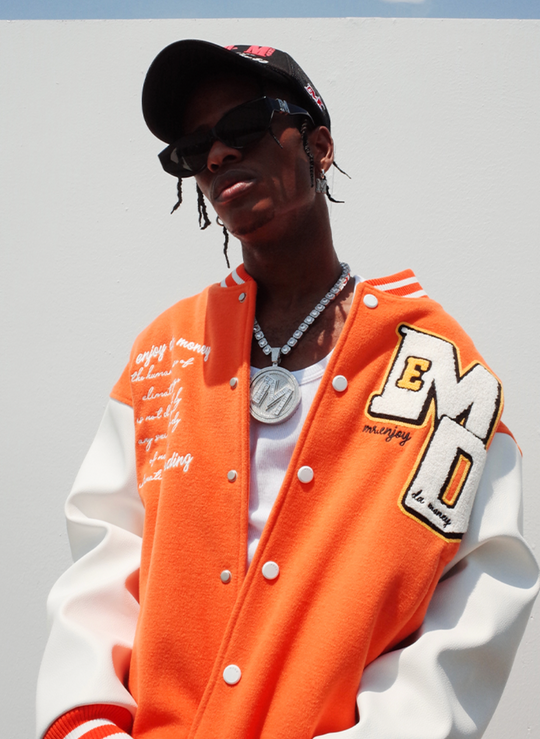 MEDM Metal Badge Spell 3D Embroidery Baseball Jacket