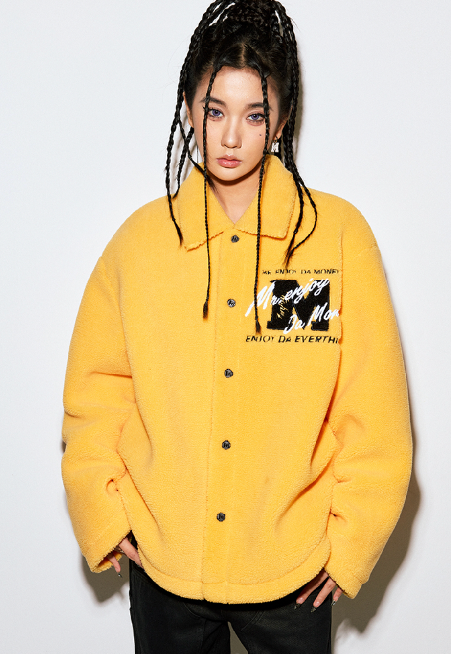 MEDM Lapel Sherpa Fleece Jacket