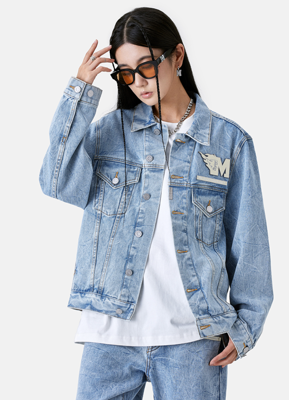 MEDM Flame M Label Denim Jacket