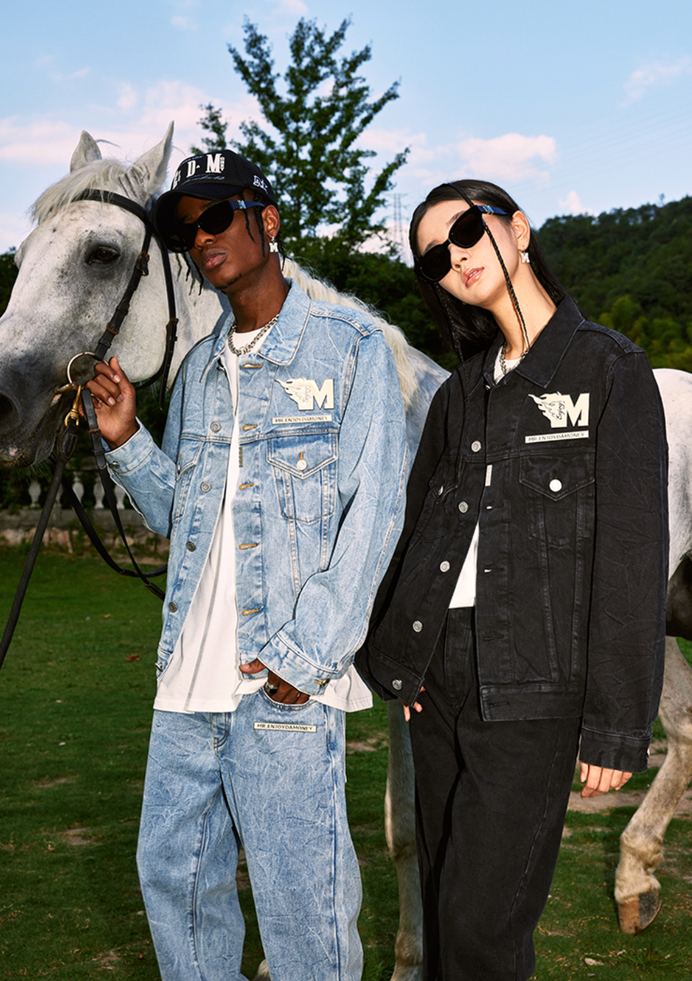 MEDM Flame M Label Denim Jacket