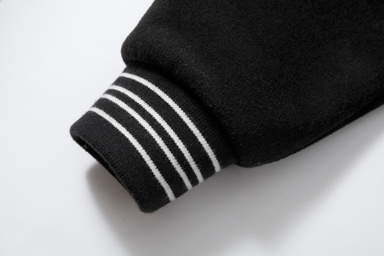 YADcrew Small Butterfly Embroidery Varsity Jacket