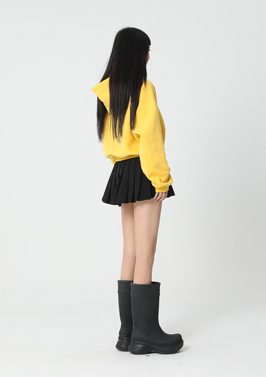 YADcrew YADSP Love Puzzle Flower Foam Print Short Hoodie