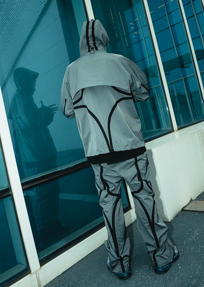 YADcrew R-STAR Patchwork Leg Zipper Windproof Pants