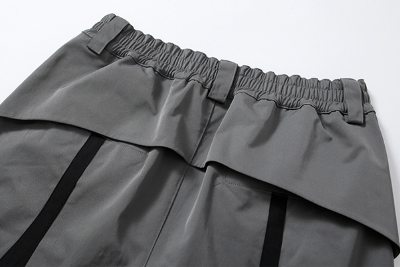 YADcrew R-STAR Patchwork Leg Zipper Windproof Pants