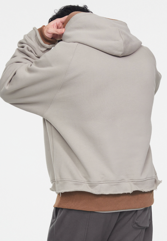 F2CE Fake Two Pieces Overlap Hoodie