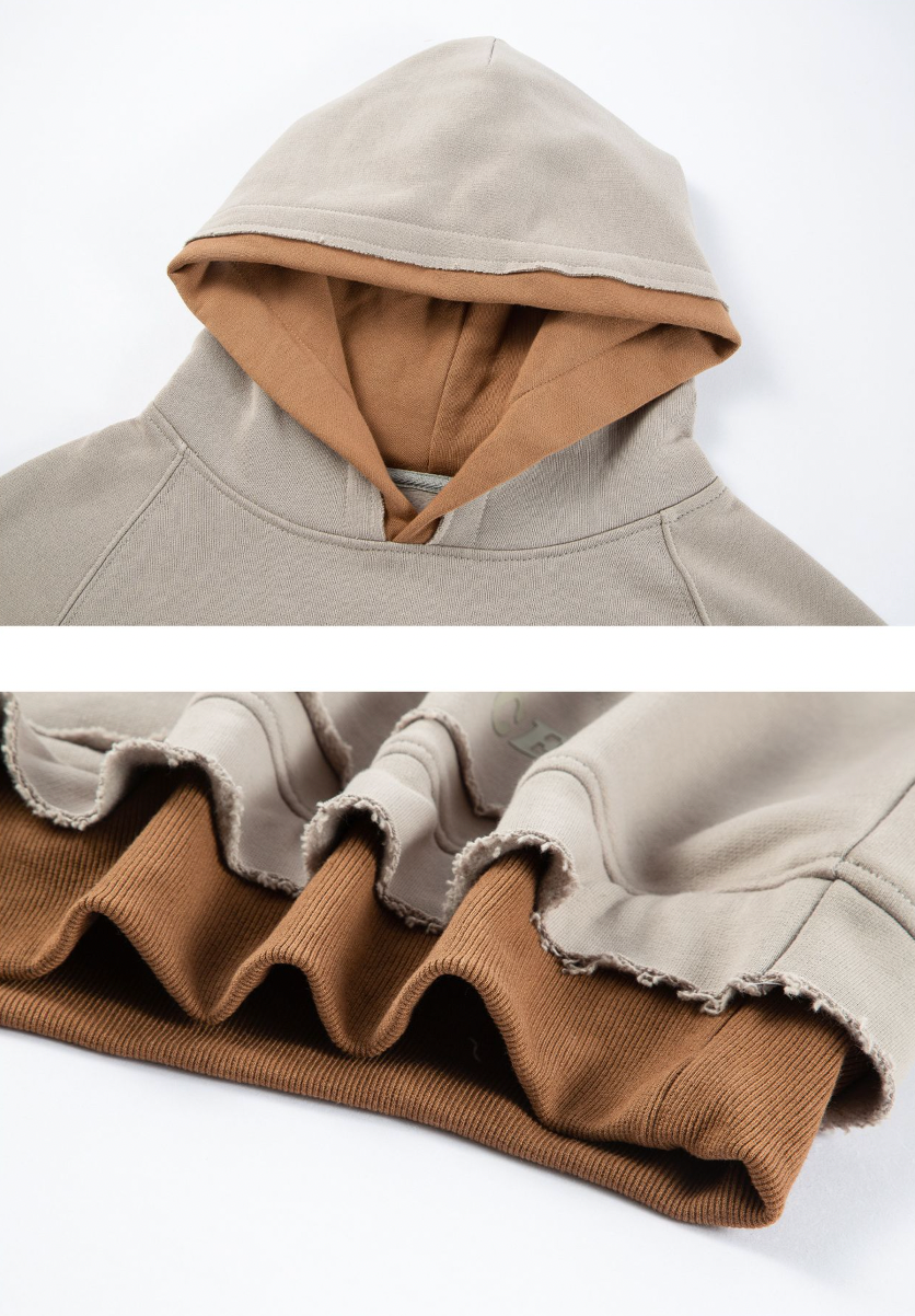 F2CE Fake Two Pieces Overlap Hoodie