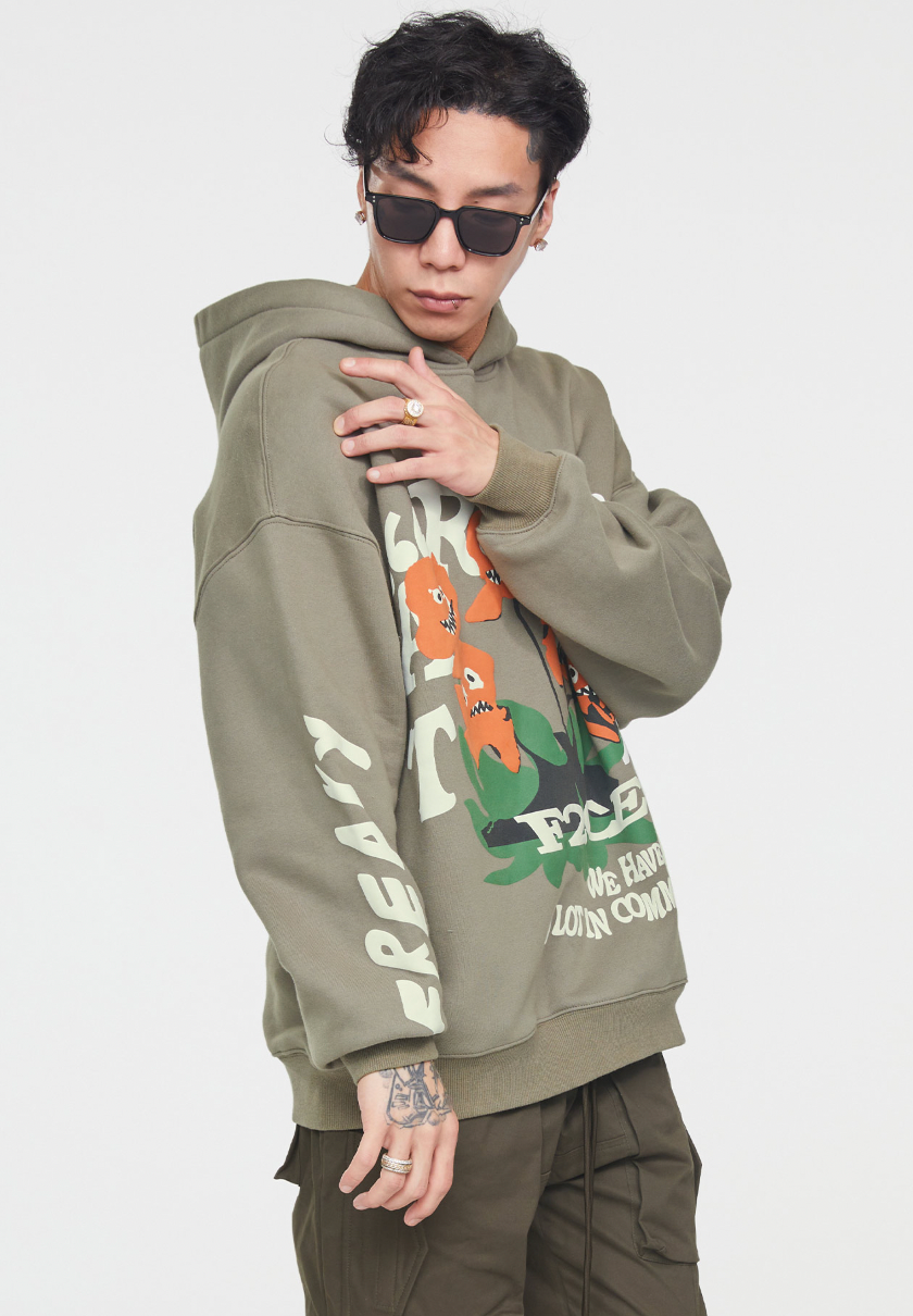 F2CE Flower Foam Print Hoodie