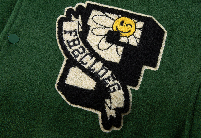 F2CE Imagine Embroidery Woolen Varsity Jacket