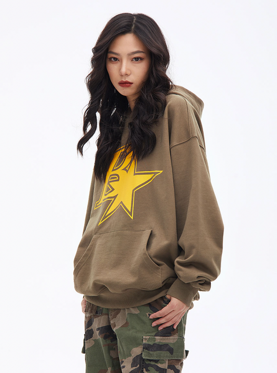F3F Select B Star Print Hoodie