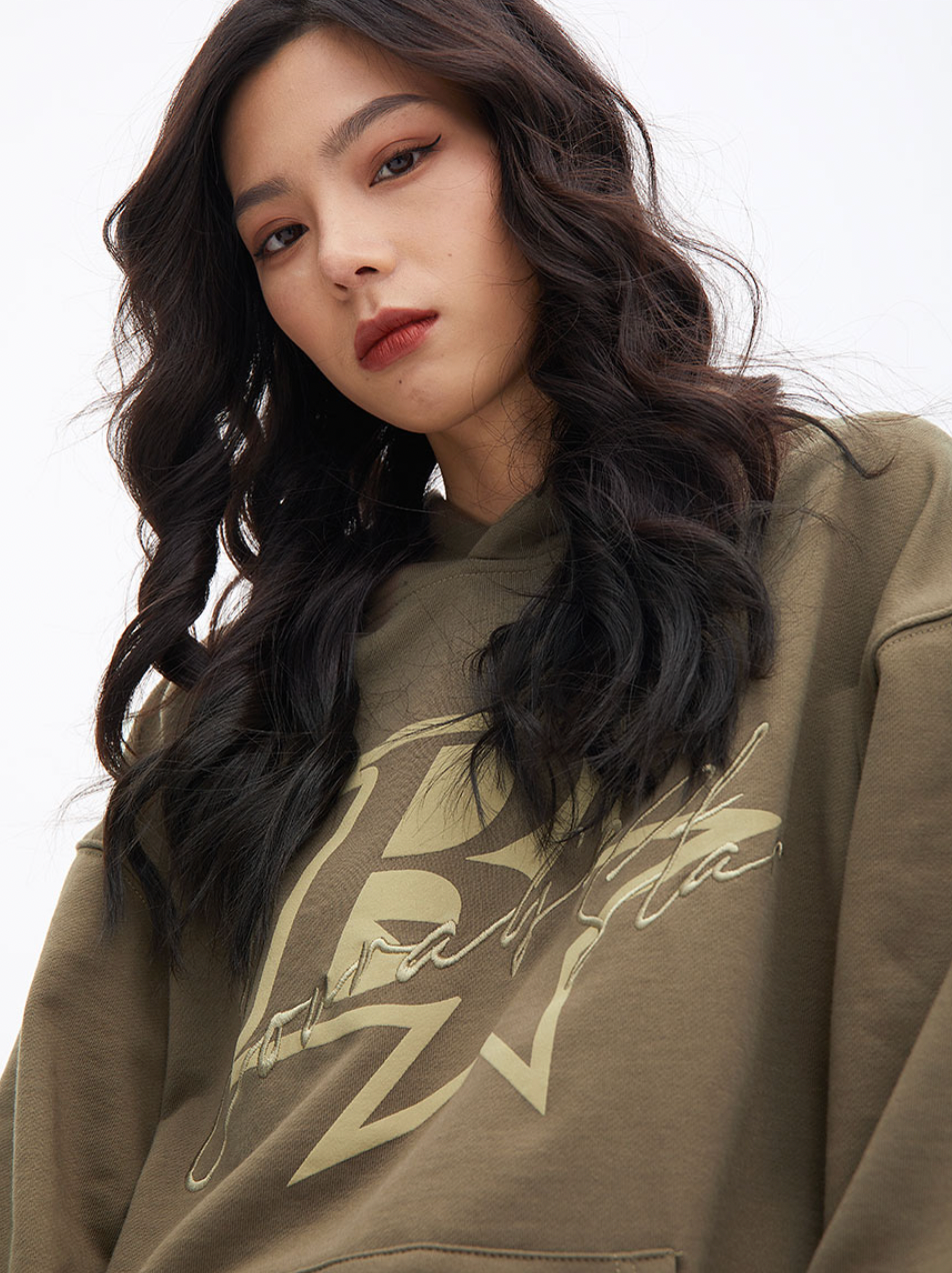 F3F Select B Star Embroidery Print Hoodie