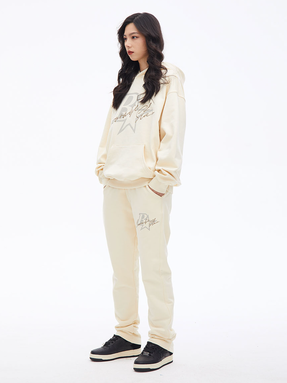 F3F Select B Star Embroidery Print Hoodie