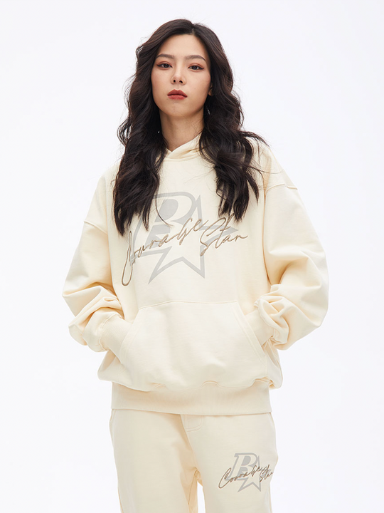 F3F Select B Star Embroidery Print Hoodie
