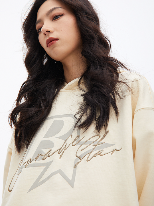 F3F Select B Star Embroidery Print Hoodie