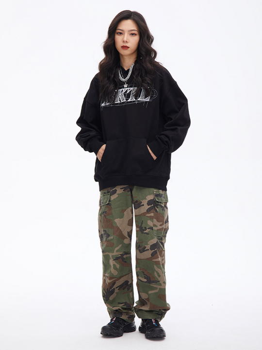F3F Select B Star Logo Embroidery Print Hoodie
