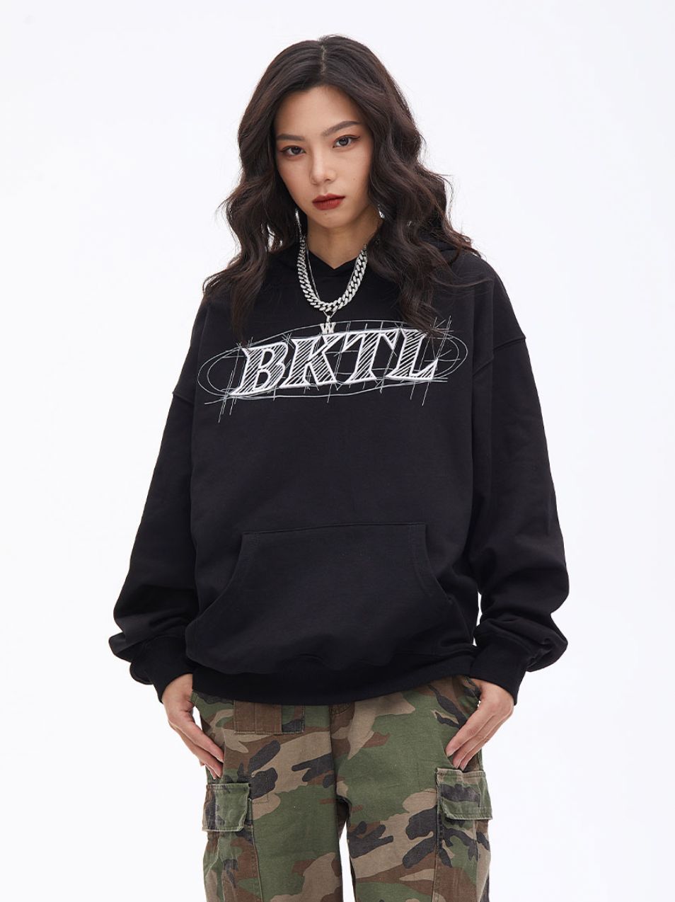 F3F Select B Star Logo Embroidery Print Hoodie