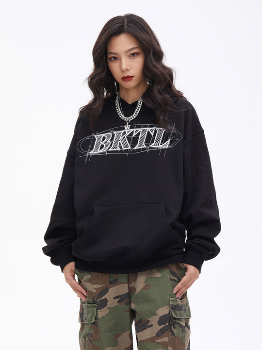 F3F Select B Star Logo Embroidery Print Hoodie