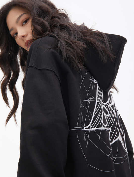 F3F Select B Star Logo Embroidery Print Hoodie