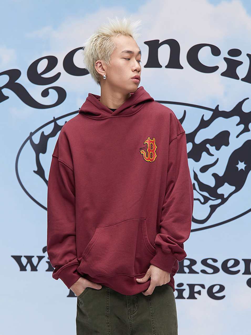 F3F Select B Flame Print Hoodie