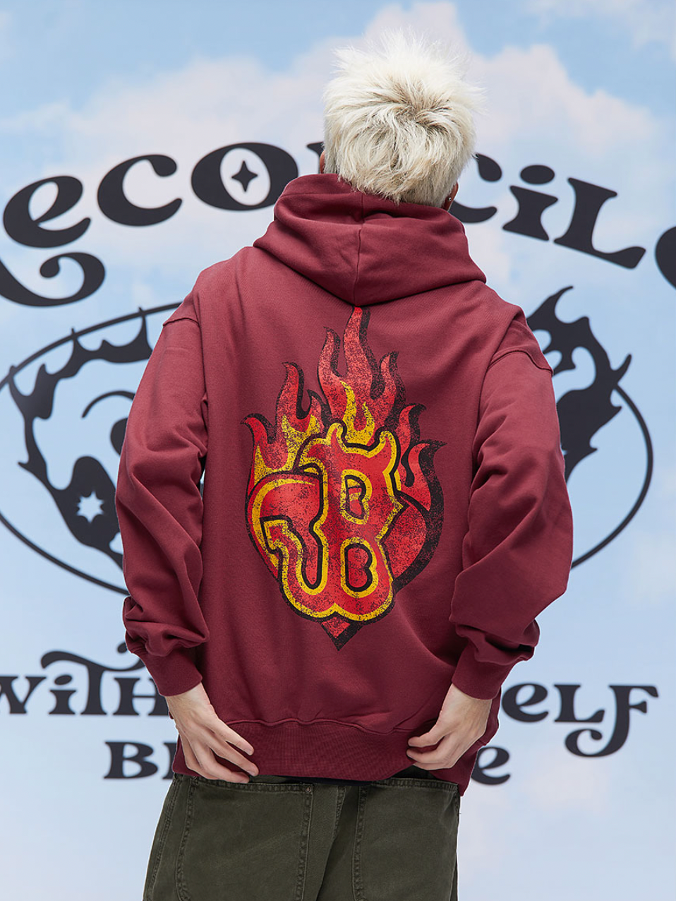 F3F Select B Flame Print Hoodie