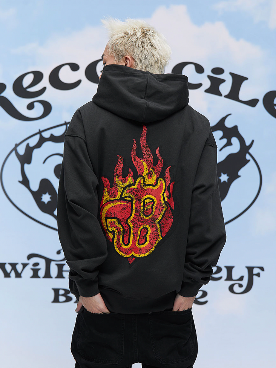 F3F Select B Flame Print Hoodie