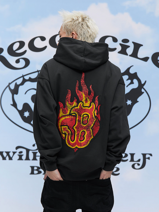 F3F Select B Flame Print Hoodie