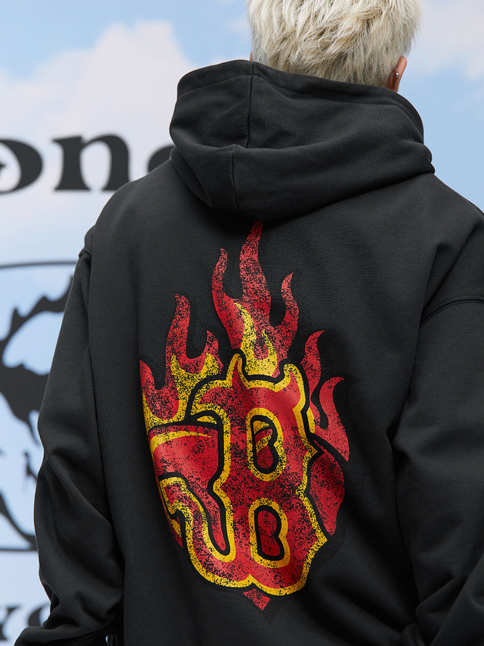 F3F Select B Flame Print Hoodie