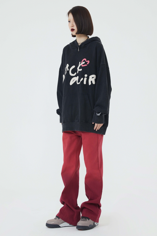 F3F Select Bone Print Washed Hoodie