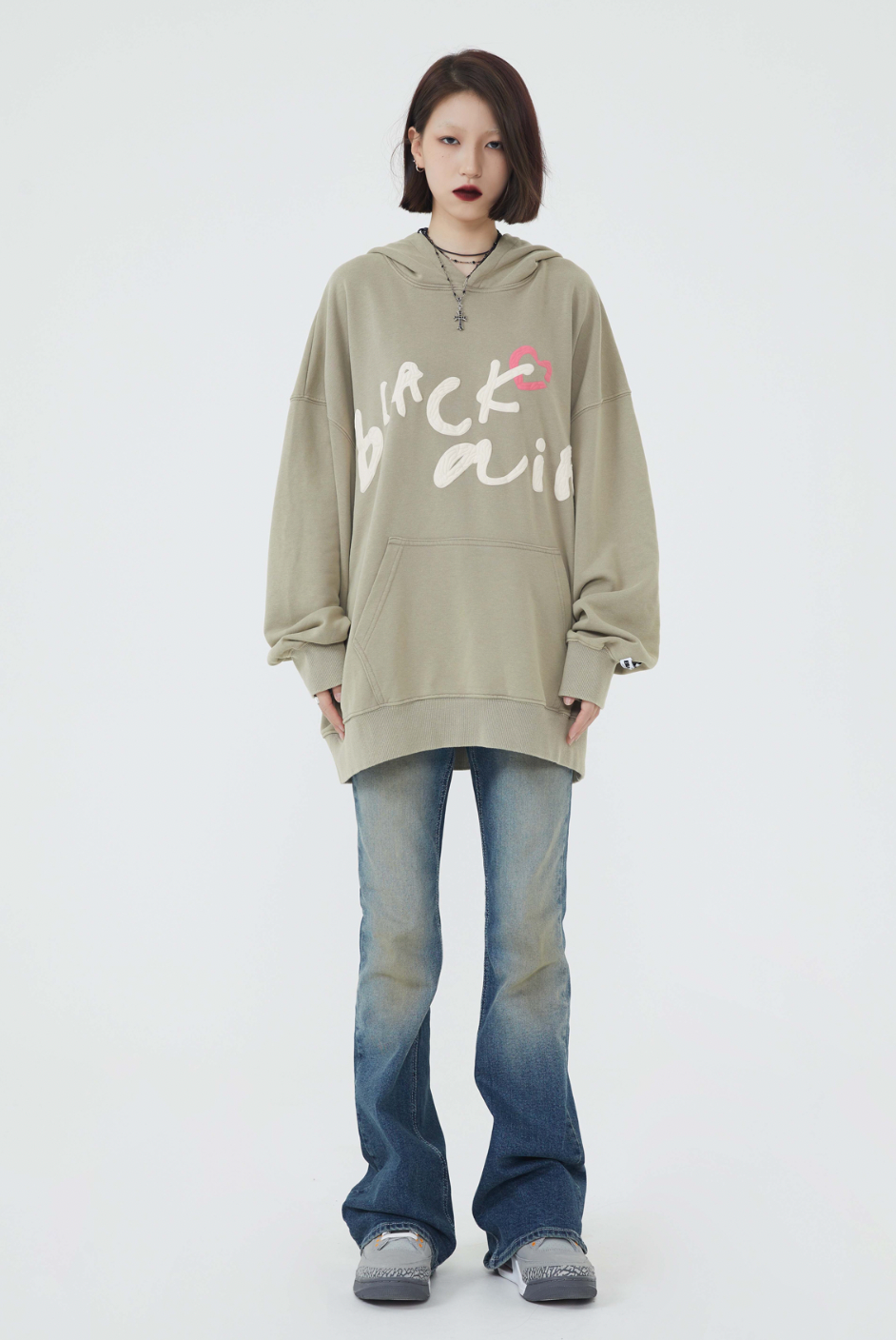 F3F Select Bone Print Washed Hoodie