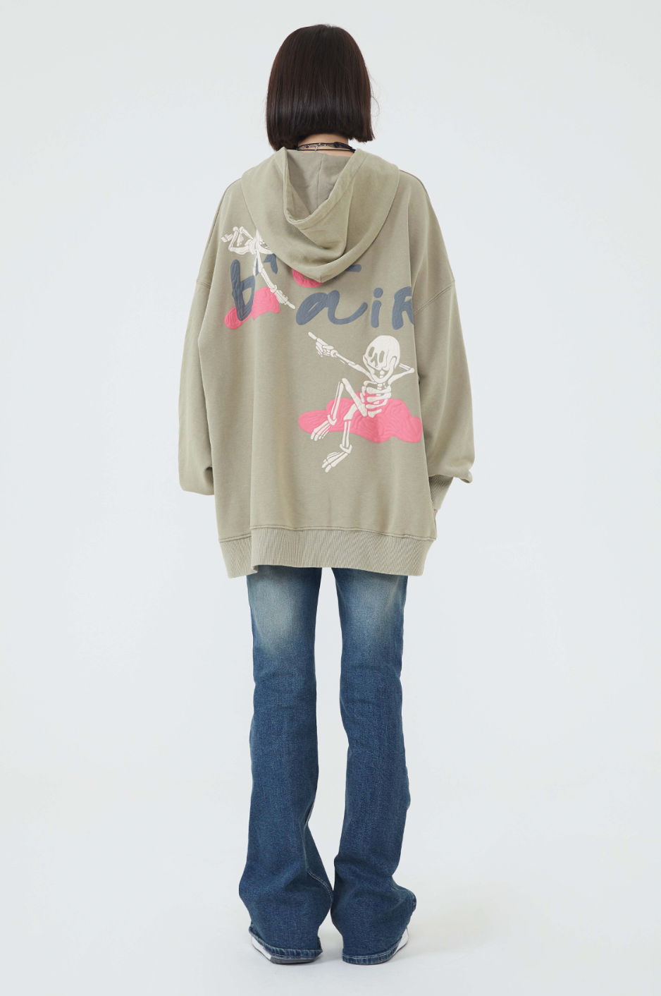 F3F Select Bone Print Washed Hoodie