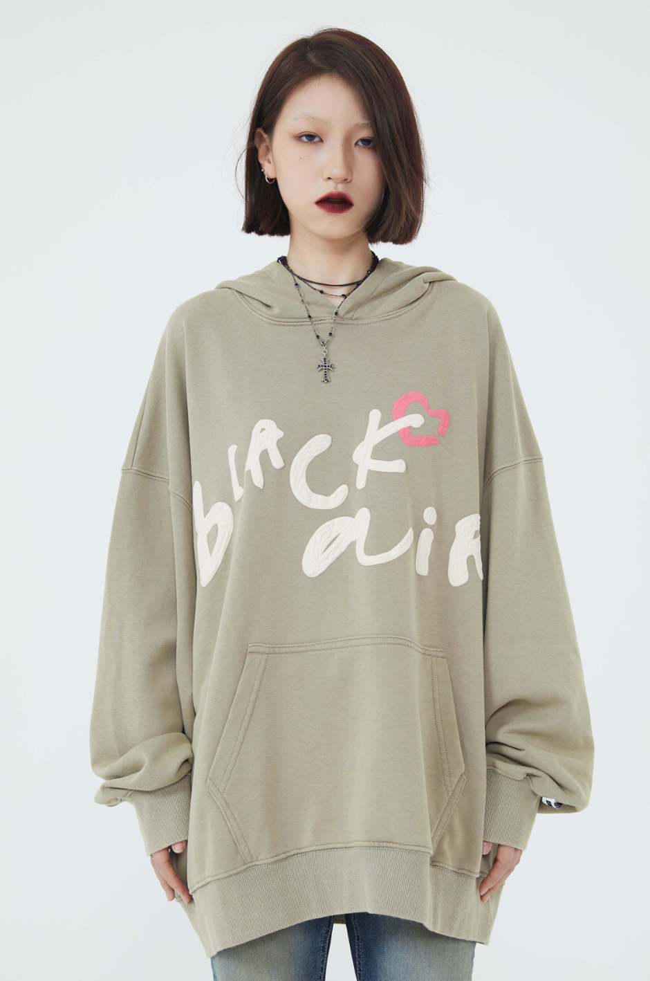 F3F Select Bone Print Washed Hoodie
