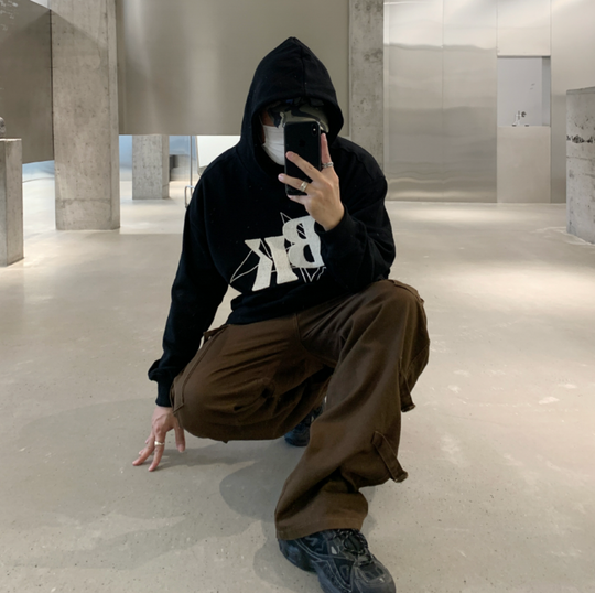 F3F Select BK Star Towel Embroidered Letters Hoodie